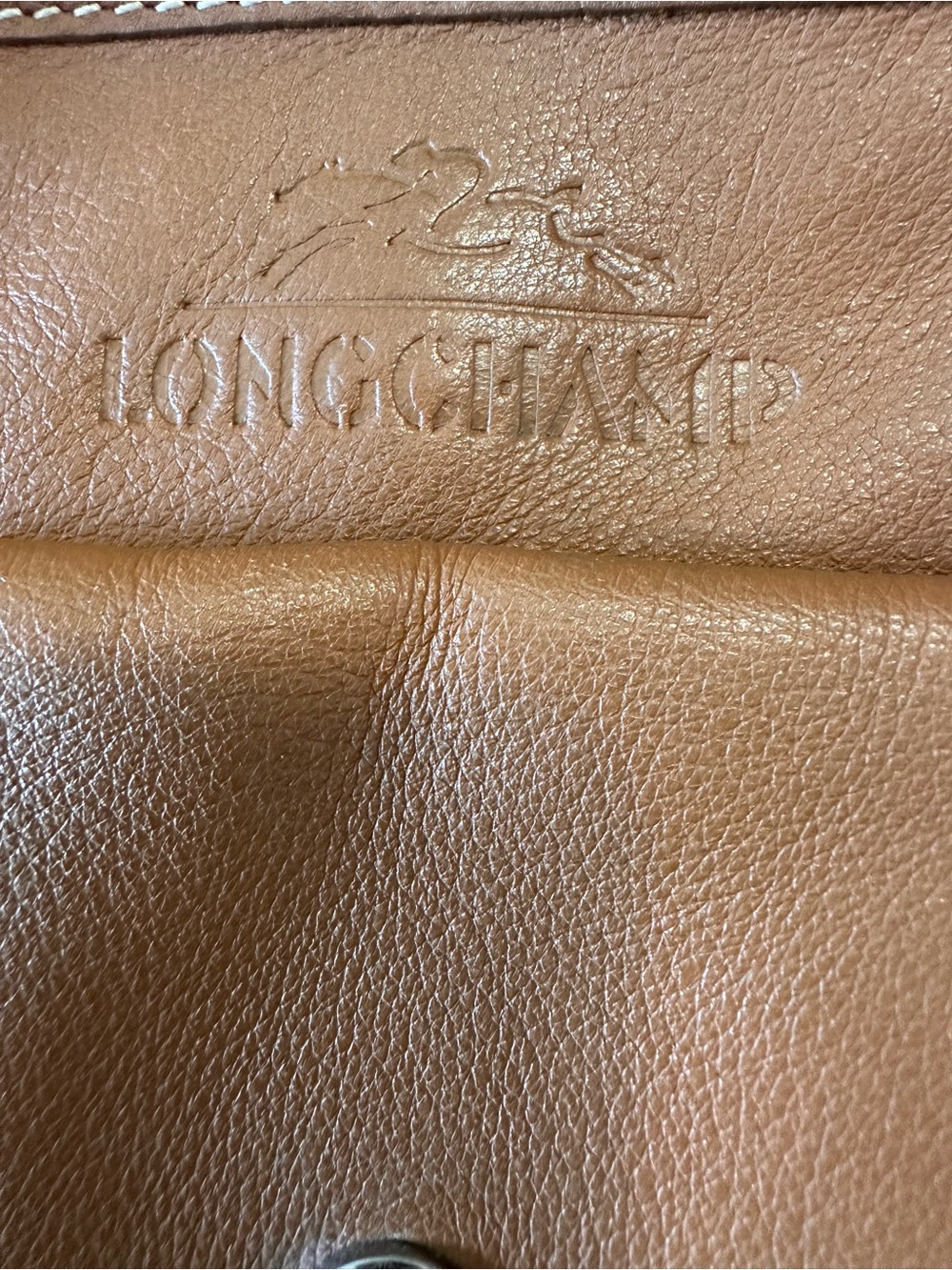 Longchamp Vintage Brown Leather Top Handle Tote Bag - Picture 9 of 16